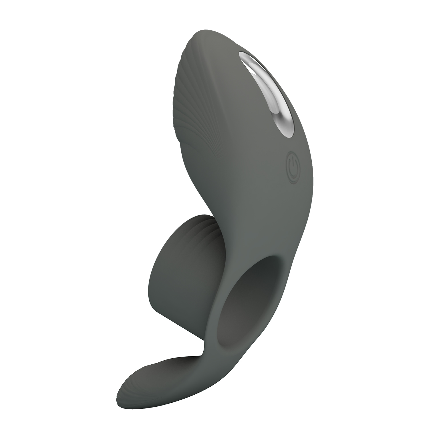 Rechargeable Vibrating Cock Ring with Clitoral Stimulator