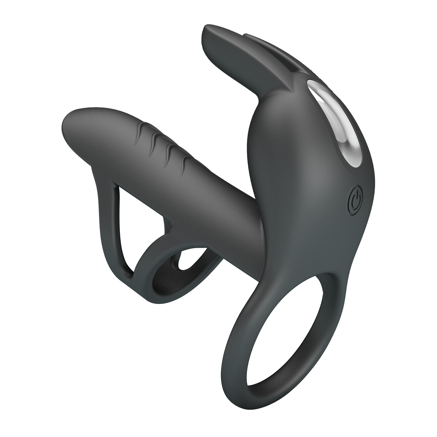 Vibrating Cock Sleeve with Clitoral Stimulator