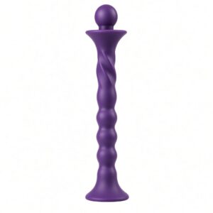 Vibrating anal plug with pull beads