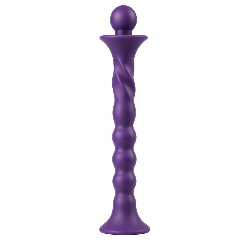 Vibrating anal plug with pull beads